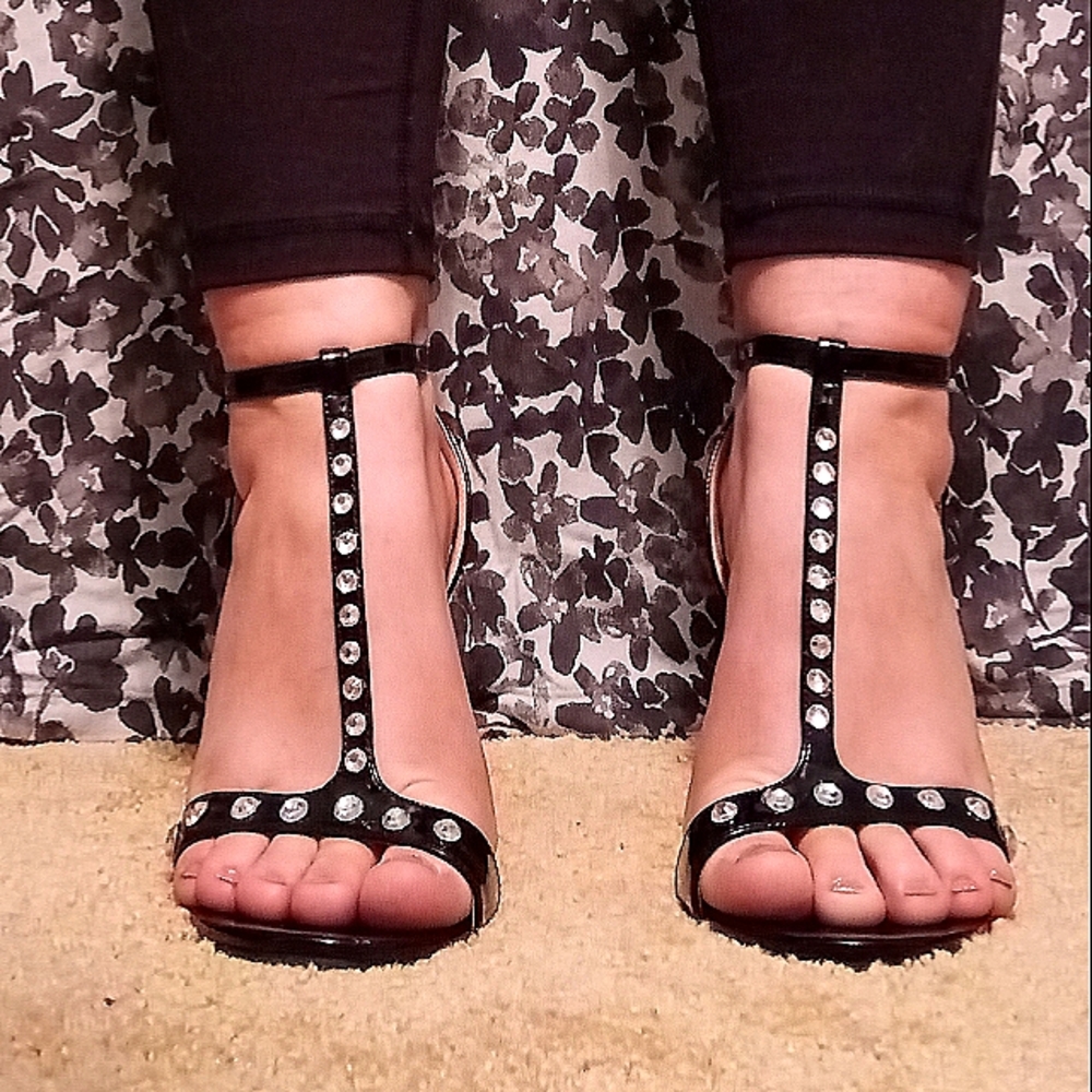 Black CCM Block Heels